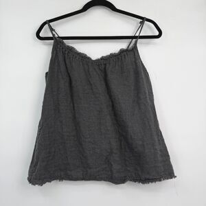 Eileen Fisher Womens Tank Size M Cottagecore Minimalist Boho Dark Gray